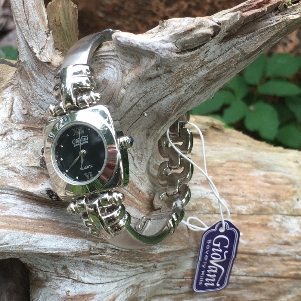 Giovani Beverly Hills Silver/Black Women's Watch
